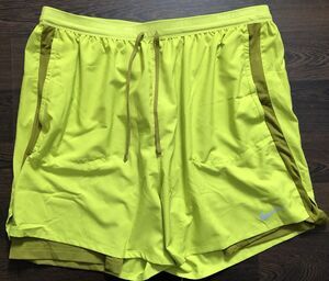 Nike Dri-Fit Stride 5” Hybrid Running Shorts Mems 2XL Tall Yellow DM4757-308